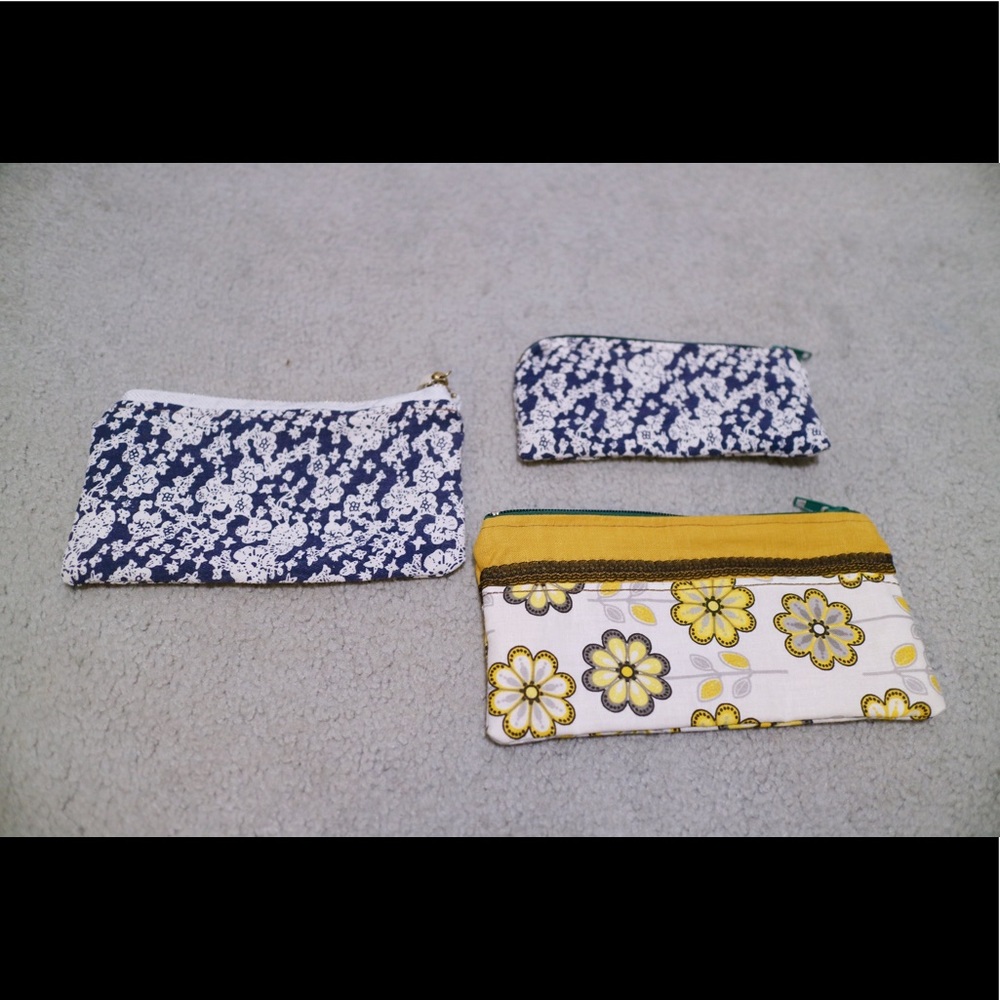 Makeup Pouches (Handmade with Recycled Fabric)